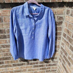 Talbot's Chambray Popover Size Large Petite